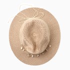 Шляпа женская летняя MINAKU цв.бежевый, размер 56-58 - Фото 3