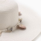 Шляпа женская MINAKU "Ocean", размер 56-58, цвет белый - Фото 3