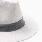 Шляпа мужская MINAKU, цвет белый, р-р 58 - Фото 3