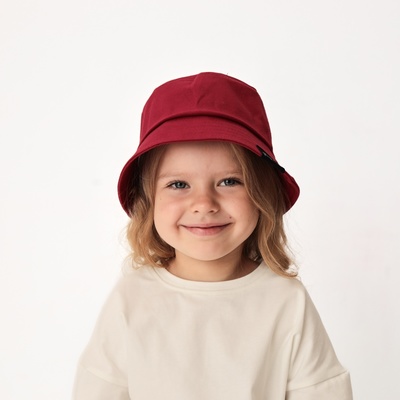 Панама детская «Классика» MINAKU, красная, размер 52 (3-5 лет)