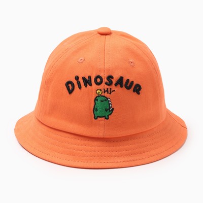 Панама для мальчика MINAKU: Dinosaur, размер 48, оранжевая