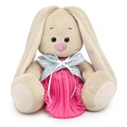 Мягкая игрушка «Зайка Ми», в платье из жатой ткани с бантом, 15 см - фото 110608824