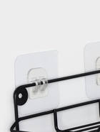 Держатель для туалетной бумаги с полочкой, 19×10×14.5 см, чёрный - Фото 3