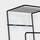 Держатель для полотенец с полкой, 15.5×12.5×33.5 см, чёрный - Фото 4