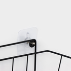 Корзина с 3-мя крючками, 37×20×19.5 см, чёрная - Фото 5