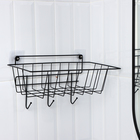 Корзина с 3-мя крючками, 37×20×19.5 см, чёрная - Фото 6