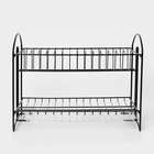 Сушилка для посуды с поддоном 2-х ярусная, разборная, 39.5×24×29.5 см, чёрная - Фото 6