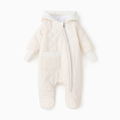 Комбинезон демисезонный «Крошка Я», рост 62-68 см, молочный