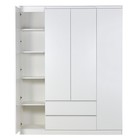 Шкаф четырёхсекционный Polini kids Simple 1920, с ящиками, 1602×505×2000 мм, цвет белый 10644613 - фото 319555620