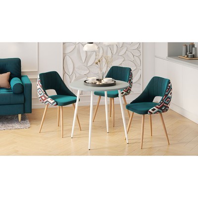 Стол обеденный Polini Home London, цвет серый-белый