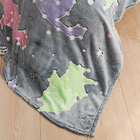 Плед светящийся Фри дом Динозавры 100х150см, аэрософт 190г/м, пэ100% 10623966