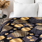 Плед Павлина Голд Гламур 150х200см, аэрософт 190г/м, пэ100% - фото 24631421