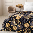 Плед Павлина Голд Гламур 150х200см, аэрософт 190г/м, пэ100% - фото 24631422