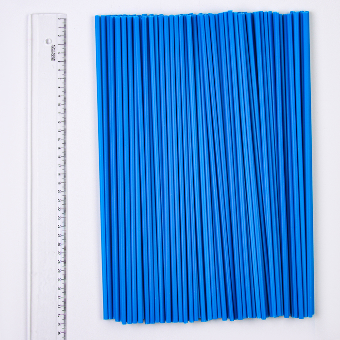 Трубочка для шаров и флагштоков, d=5 мм, цвет синий, набор 100 шт. - Фото 1