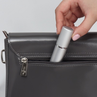 Флакон для парфюма, с распылителем, 10 мл, серебристый