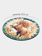 Доска разделочная сувенирная Дарим Красиво «Символ года. Богатства», d=25.5 см, дерево, разноцветная - Фото 2