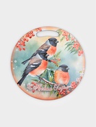 Доска разделочная сувенирная «Птицы.С новым годом», d=25.5 см, дерево, разноцветная - Фото 2