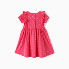 Платье для девочки, цвет тёмно-розовый/сердечки, рост 116 см - фото 24638864