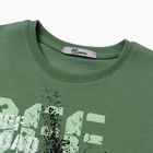 Комплект для мальчика (футболка/шорты), цвет тёмно-зелёный/черный, рост 122 см - фото 24631529