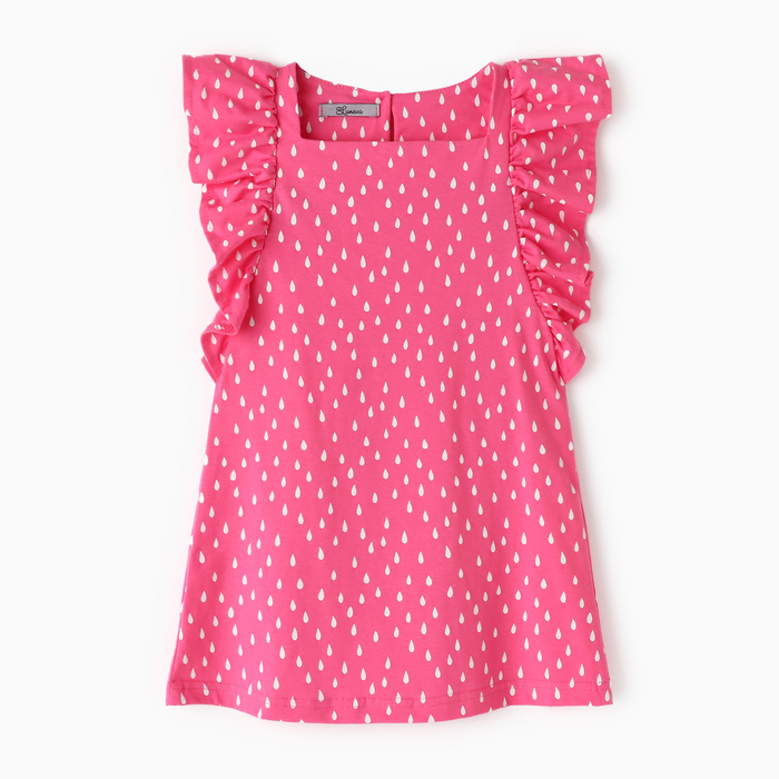 Платье для девочки, цвет розовый/капли, рост 98 см
