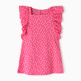 Платье для девочки, цвет розовый/капли, рост 104 см