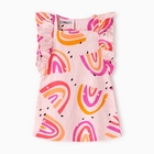 Платье для девочки, цвет розовый/радуга, рост 104 см - фото 9157531