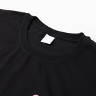 Пижама женская (футболка,шорты) "Сердечки", цвет черный/розовый, размер 46 - фото 24619611