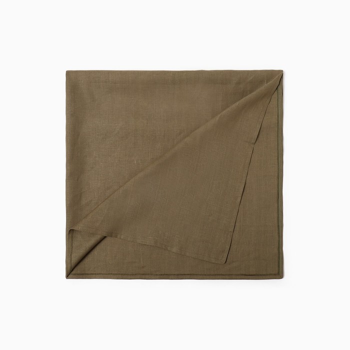 Скатерть Этель Linen collection khaki 145х250см, 100%лён 210 г/м2