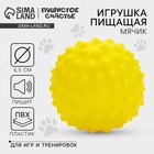 Игрушки для собак. Мячик с пищалкой «Жёлтый», d=6,5 см - фото 321757409