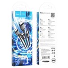 Кабель Hoco X76, 4 в 1 Lightning/Lightning/Type-c/Micro USB - USB, 2 А, 1 м, нейлон, чёрный 9881429 - фото 13202201