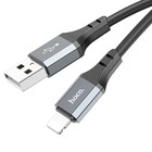 Кабель Hoco X92, Lightning - USB, 2.4 А, 3 м, оплётка силикон, чёрный - Фото 5