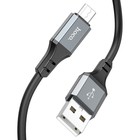 Кабель Hoco X92, microUSB - USB, 2.4 А, 3 м, оплётка силикон, чёрный - Фото 2