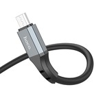 Кабель Hoco X92, microUSB - USB, 2.4 А, 3 м, оплётка силикон, чёрный - Фото 3