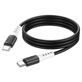 Кабель Hoco X82, Type-C - Type-C, 60 Вт, 3 А, 1 м, оплётка силикон, чёрный Кабель Hoco X82, Type-C - Type-C, 60 Вт, 3 А, 1 м, оплётка силикон, чёрный