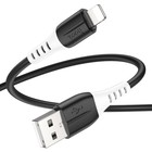 Кабель Hoco X82, Lightning - USB, 2.4 А, 1 м, оплётка силикон, чёрный - фото 321757551