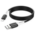 Кабель Hoco X82, Lightning - USB, 2.4 А, 1 м, оплётка силикон, чёрный - Фото 3