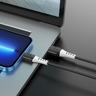 Кабель Hoco X82, Lightning - USB, 2.4 А, 1 м, оплётка силикон, чёрный - Фото 5