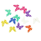 Набор пуговиц декоративных дерево "Бабочки в горошек" (набор 12 шт) 2,5х3 см - Фото 2