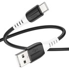 Кабель Hoco X82, Type-C - USB, 3 А, 1 м, оплётка силикон, чёрный - фото 321757564