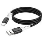 Кабель Hoco X82, Type-C - USB, 3 А, 1 м, оплётка силикон, чёрный - Фото 3