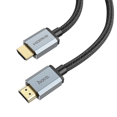 Кабель видео Hoco US03, HDMI 2.0, HDMI(m)-HDMI(m), 2 м, чёрный