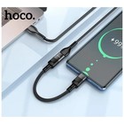 Кабель Hoco U107, Type-C (m) - Lightning (f), 2 А, 0,1 м, плетеный провод,функция OTG,чёрный - Фото 6