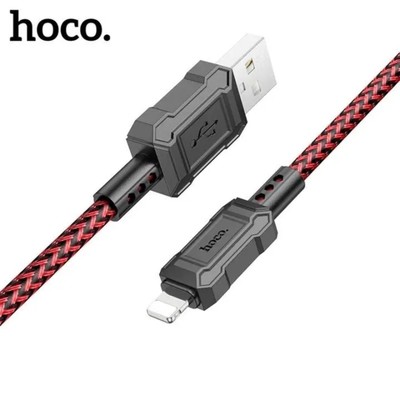 Кабель Hoco X94, Lightning - USB, 2.4 А, 1 м, передача данных, ПВХ, красный