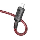 Кабель Hoco X94, Lightning - USB, 2.4 А, 1 м, передача данных, ПВХ, красный - Фото 3