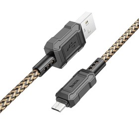 Кабель Hoco X94, Micro USB - USB, 2.4 А, 1 м, передача данных, ПВХ, золотистый