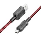 Кабель Hoco X94, Type-C - USB, 3 А, 1 м, передача данных, ПВХ, красный - фото 321757746