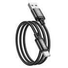 Кабель Hoco X89, Type-C - USB, 3 А, 1 м, плетённая проволока, чёрный - фото 51584836 Кабель Hoco X89, Type-C - USB, 3 А, 1 м, плетённая проволока, чёрный - фото 51584836
