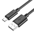 Кабель Hoco X88, Micro USB - USB, 2.4 А, 1 м, ПВХ, чёрный - фото 321757852
