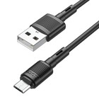 Кабель Hoco X83, Micro USB - USB, 2.4 А, 1 м, передача данных, ПВХ, чёрный - фото 321757892