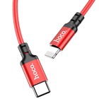 Кабель Hoco X14, Type-C - Lightning, 3 А, 3 м, быстрая зарядка, передача данных, оплётка нейлон, красный - Фото 4